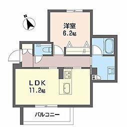 Rio Collina 東山 1LDKの間取図画像