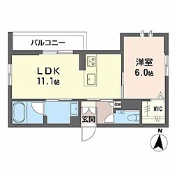 ラゴアゾ 1LDKの間取図画像