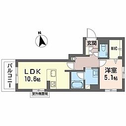 OG nagoya 1LDKの間取図画像