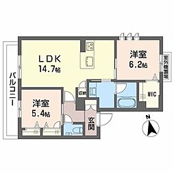 OG nagoya 2LDKの間取図画像