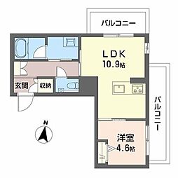 Maison Mizuki 1LDKの間取図画像
