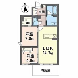 LIV NORITAKE 2LDKの間取図画像