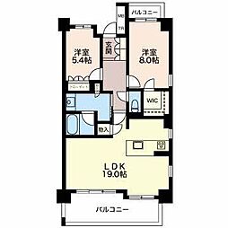グランマスト橦木町 2LDKの間取図画像