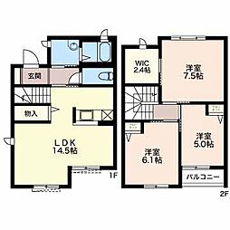 プロシード 3LDKの間取図画像