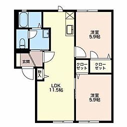 間取図画像 2LDK