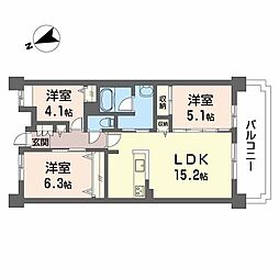 ジャパンマリンユナイテッド久居社宅F棟 3LDKの間取図画像