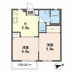 リバーサイドメゾン 2Kの間取図画像