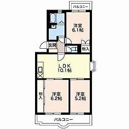 フォンテ・玉川 3LDKの間取図画像