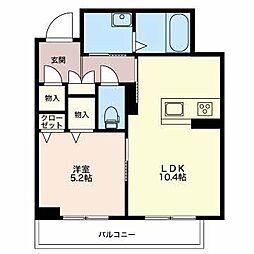 ル・グラン・ステラ 3階1LDKの間取り