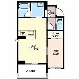 間取図画像 1LDK