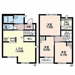グランシティ萌A 3LDKの間取図画像