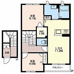 間取図画像 2LDK