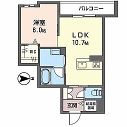ラポルト 3階1LDKの間取り