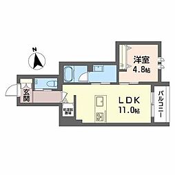 コントレール 1LDKの間取図画像