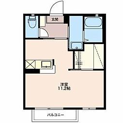 アルテール2 ワンルームの間取図画像