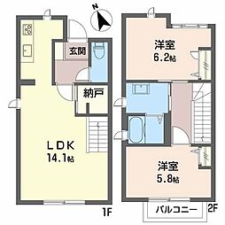 K&Sビレッジ 2LDKの間取図画像