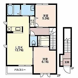 ステラ5 2LDKの間取図画像