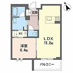 シャーメゾンサクラスクエア本郷 3階1LDKの間取り