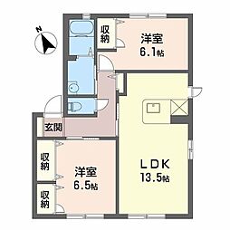 MASTTOWN島内C 2LDKの間取図画像