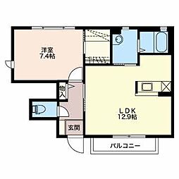 サニーウェル 1LDKの間取図画像