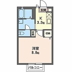 マルシェミムラA 1Kの間取図画像