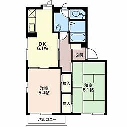 フレッシュタウンN.G2 2DKの間取図画像