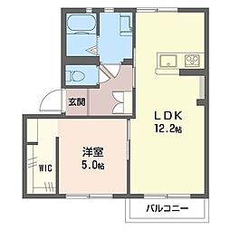 フォーレス砂田B 1LDKの間取図画像
