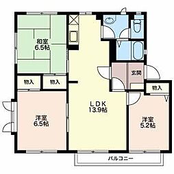 フレグランスアイビーD 3LDKの間取図画像