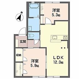間取図画像 2LDK