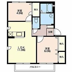 間取図画像 2LDK