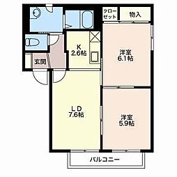 間取図画像 2LDK