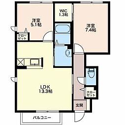間取図画像 2LDK