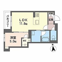シャーメゾン　アトリエール 1階1LDKの間取り