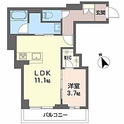 メゾン宝町 3階1LDKの間取り