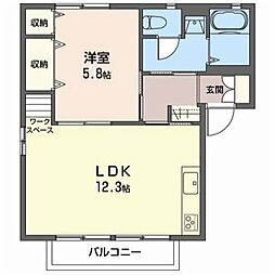 メゾン・ド・シャリテ3 1LDKの間取図画像