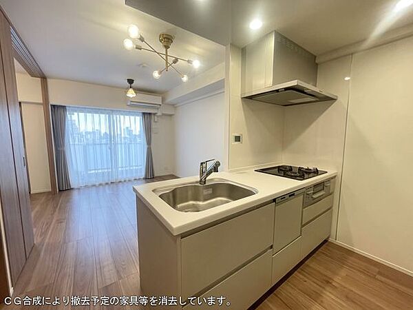CG合成により撤去予定の家具等を消去しています。