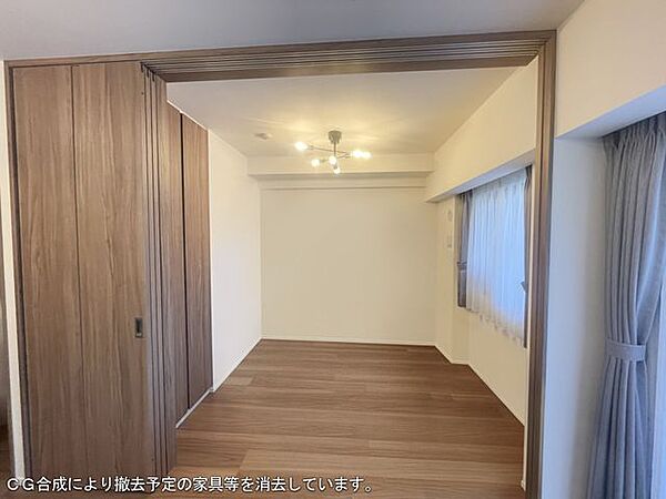 CG合成により撤去予定の家具等を消去しています。
