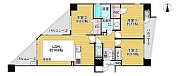 ピアッツァコート神宮前 3LDKの間取図画像