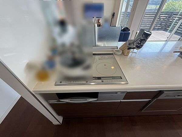 【キッチン】IHクッキングヒーター・食器洗乾燥機が搭載されたシステムキッチン。オイルガード付きです。