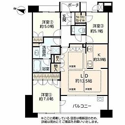 グランドメゾン高宮の邱 3LDKの間取図画像