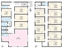 メルティ上並榎 2階ワンルームの間取り