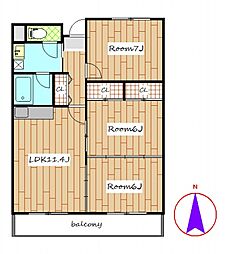 間取図画像 3LDK