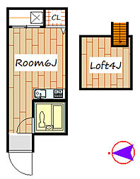 ベルコート石原I 3階ワンルームの間取り