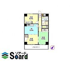 田島ビル 3DKの間取図画像