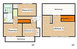ベラ・カーサ・ウーノ 3LDKの間取図画像