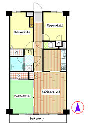 ライオンズマンション高崎 3LDKの間取図画像