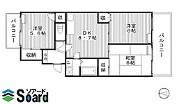 センチュリー21別館 3DKの間取図画像