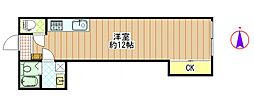 グランファースト高崎 ワンルームの間取図画像