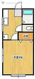 アクセス・2 1Kの間取図画像