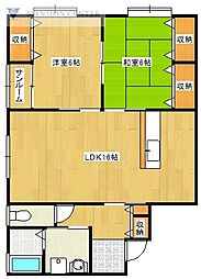 間取図画像 2LDK